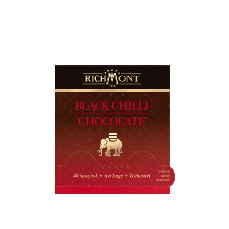 Herbata czarna RICHMONT Black Chilli Chocolate40 Saszetek z Zestawem do Celebracji