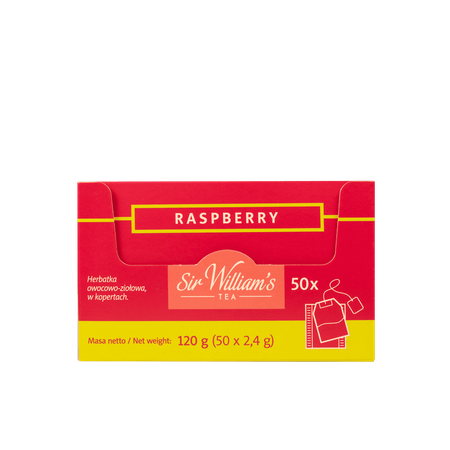 Herbata owocowa SIR WILLIAM'S TEA Raspberry 50 saszetek