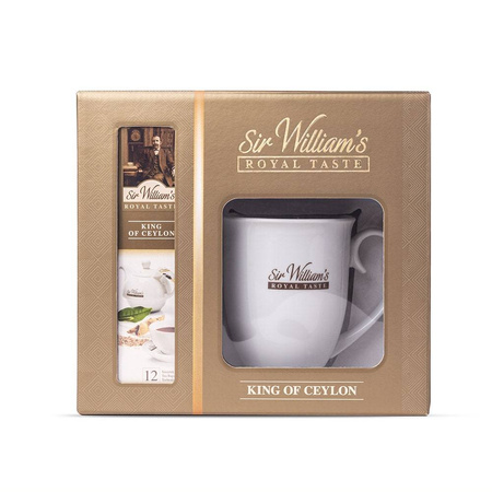 Zestaw do zaparzania & Herbata czarna SIR WILLIAM'S ROYAL King of Ceylon 12 saszetek