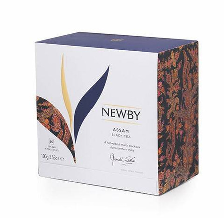 Herbata czarna NEWBY Assam 50 saszetek