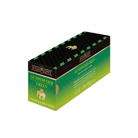 Zestaw Richmont Gunpowder Green 12 Saszetek + Szklanka Richmont Hot