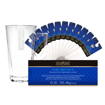 Zestaw Richmont Earl Grey Blue 12 Saszetek + Szklanka Richmont Hot