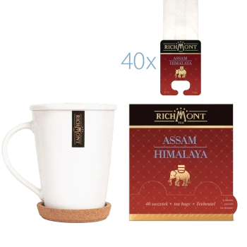 Herbata czarna RICHMONT Assam  40 Saszetek z Zestawem do Celebracji