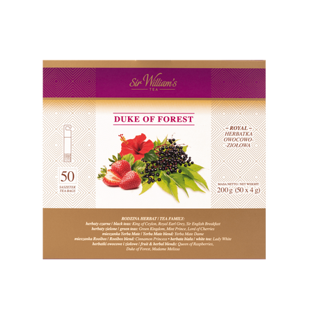 Herbata owocowa SIR WILLIAM'S ROYAL Duke of Forest 50 saszetek
