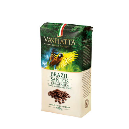 2 Produkt -10% Kawa ziarnista Vaspiatta Brazil Santos 500g