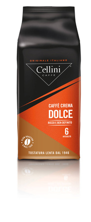 Zestaw kawa ziarnista 1 Kg + 1kg -50% Cellini Crema Dolce 80% Arabica 20% Robusta