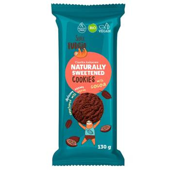 Ciastka kakaowe słodzone agawą EKO Super Fudgio, 130g