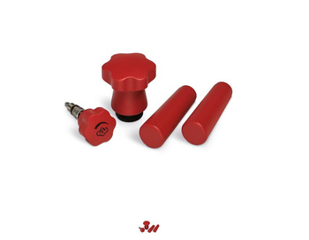 Zestaw drewnianych uchwytów La Pavoni Czerwony LPAHANLRD01