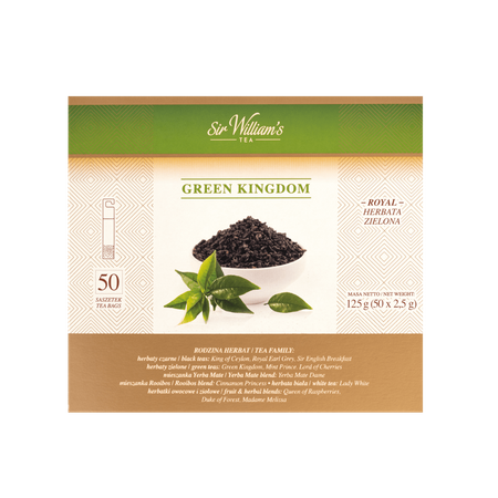 Herbata zielona SIR WILLIAM'S ROYAL Green Kingdom 50 saszetek