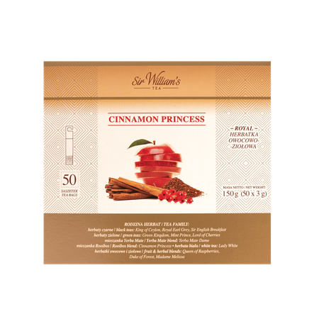 Herbata owocowa SIR WILLIAM'S ROYAL Cinnamon Princess 50 saszetek