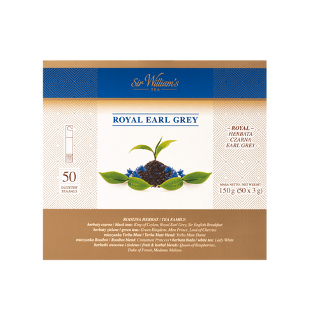 Herbata czarna SIR WILLIAM'S ROYAL Royal Earl Grey 50 saszetek