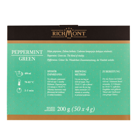 Herbata zielona RICHMONT Peppermint Green 50 saszetek