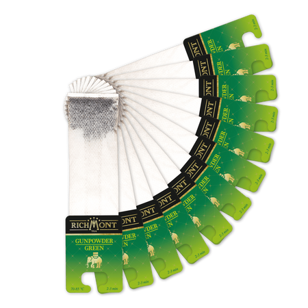 Zestaw Richmont Gunpowder Green 12 Saszetek + Szklanka Richmont Hot