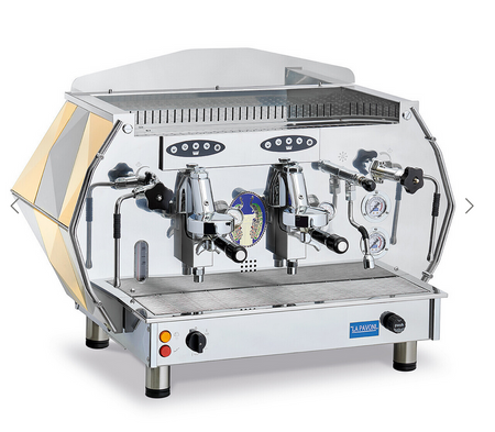 Ekspres kolbowy do kawy La Pavoni DIAMANTE E61 wolumetryczny, 2-grupowy, złoty