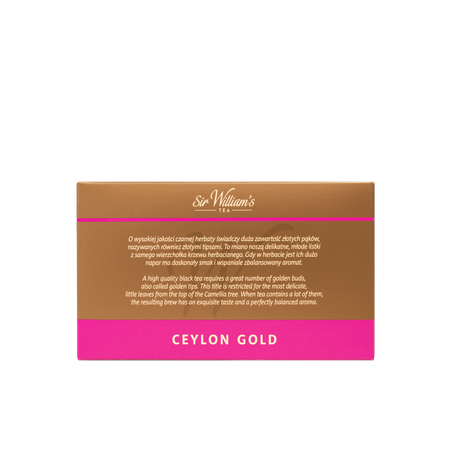 Herbata czarna SIR WILLIAM'S TEA Ceylon Gold 50 saszetek