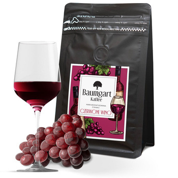 Kawa ziarnista smakowa- Czerwone wino 200g