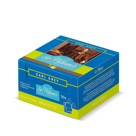 Herbata czarna SIR WILLIAM'S TEA Earl Grey 50 saszetek