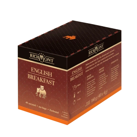 Herbata czarna RICHMONT English Breakfast 40 Saszetek z Zestawem do Celebracji