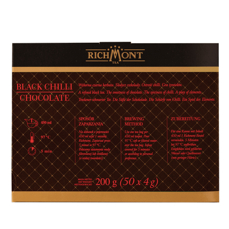Herbata czarna RICHMONT Black Chilli Chocolate 50 saszetek