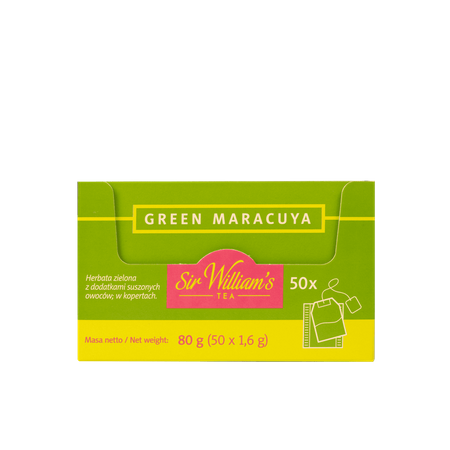 Herbata zielona SIR WILLIAM'S TEA Green Maracuja 50 saszetek