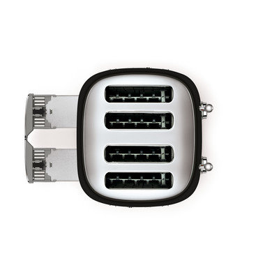 Toster na cztery kromki, czarny, 2000 W