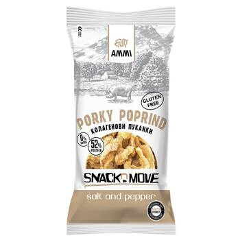 Prażynki wieprzowe Keto - sól i pieprz AMMI, 50g