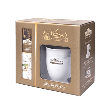 Zestaw do zaparzania & Herbata  czarna SIR WILLIAM'S ROYAL King of Ceylon 12 saszetek