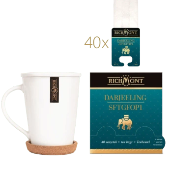 Herbata czarna RICHMONT Darjeeling SFTGFOP1 40 Saszetek z Zestawem do Celebracji