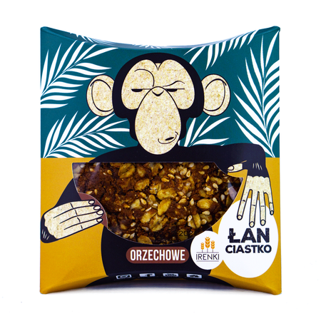 Ciastko ŁAN z kremem orzechowym - Małpa Irenki