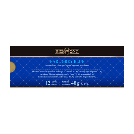 Zestaw Richmont Earl Grey Blue 12 Saszetek + Szklanka Richmont Hot