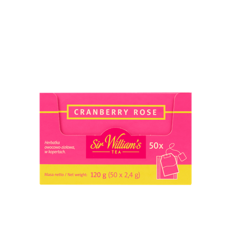Herbata owocowa SIR WILLIAM'S TEA Cranberry Rose 50 saszetek