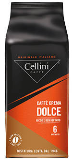 Zestaw kawa ziarnista 1 Kg + 1kg -50% Cellini Crema Dolce 80% Arabica 20% Robusta