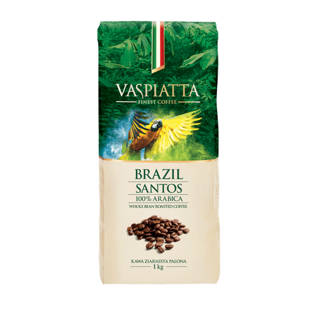2 Produkt -20% Kawa ziarnista Vaspiatta Brazil Santos 1000g