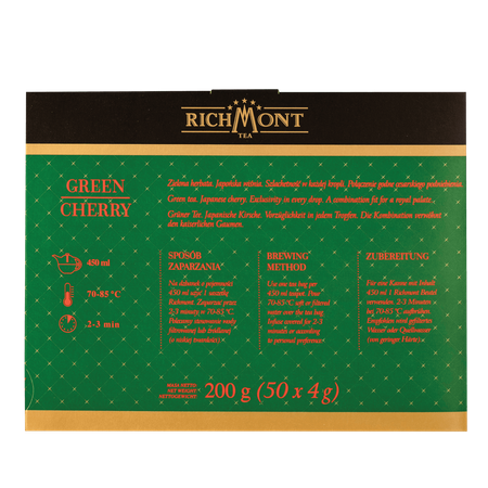 Herbata zielona RICHMONT Green Cherry 50 saszetek
