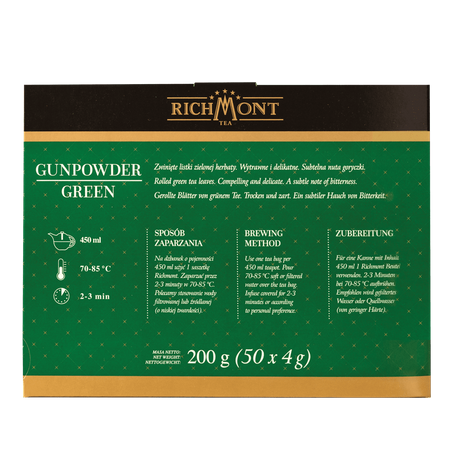 Herbata zielona RICHMONT Gunpowder Green 50 saszetek