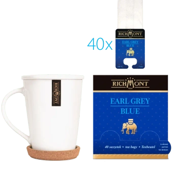 Herbata czarna RICHMONT Earl Grey Blue 40 Saszetek z Zestawem do Celebracji