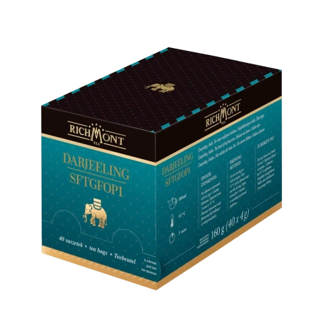 Herbata czarna RICHMONT Darjeeling SFTGFOP1 40 Saszetek z Zestawem do Celebracji
