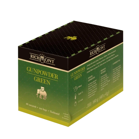 Herbata zielona RICHMONT Gunpowder Green 40 Saszetek z Zestawem do Celebracji