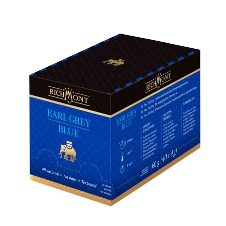 Herbata czarna RICHMONT Earl Grey Blue 40 Saszetek z Zestawem do Celebracji