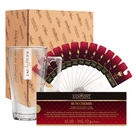 Zestaw Richmont Rum Cherry 12 Saszetek + Szklanka Richmont Hot