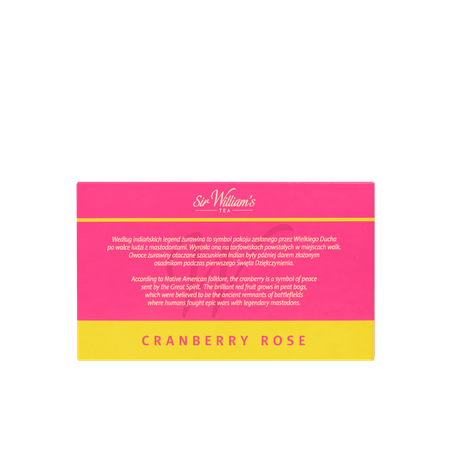Herbata owocowa SIR WILLIAM'S TEA Cranberry Rose 50 saszetek