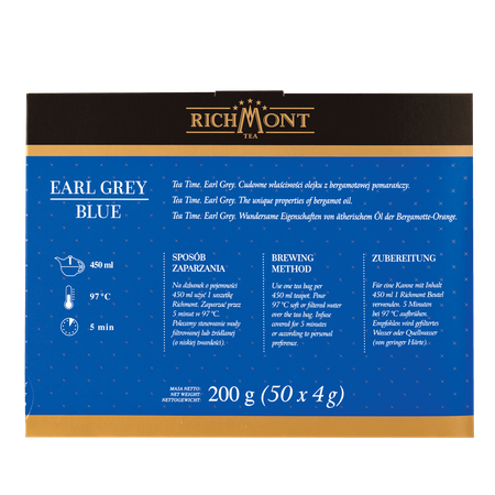 Herbata czarna RICHMONT Earl Grey Blue 50 saszetek