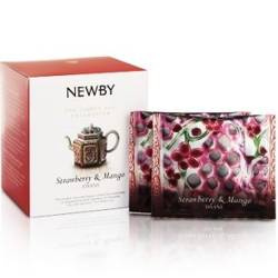 Herbata owocowa NEWBY Strawberry & Mango 15 piramidek