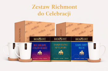 Zestaw Herbat Richmont 40 Saszetek z Zestawem do Celebracji Kup 3, a trzeci otrzymasz 30% taniej