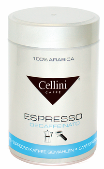 Kawa mielona bezkofeinowa CELLINI Premium Espresso Decaffeinato 250g