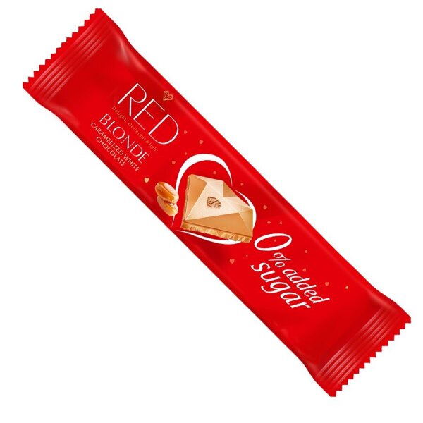 Baton z karmelizowanej białej czekolady RED Delight 