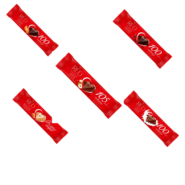 Zestaw czekoladowych batonów RED Delight 